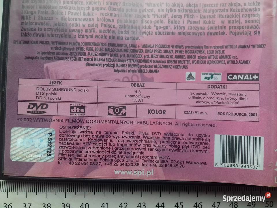 Film DVD Wtorek w oryginalnym opakowaniu sprawna Filmy kujawsko-pomorskie Bydgoszcz