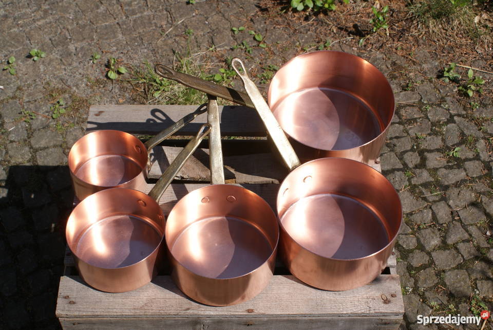 Garnki rondle miedziane grube dno 5 Warszawa