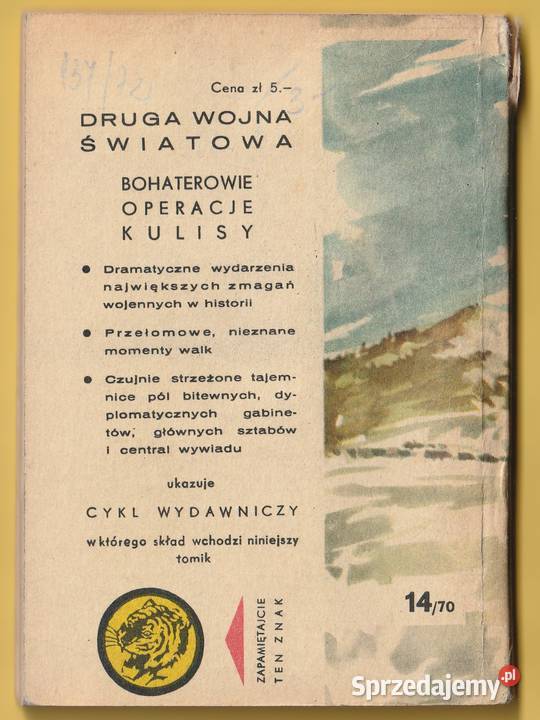 ŻÓŁTY TYGRYS ATAK NA ZAPLECZE 1970 Rok wydania 1970 Pozostałe łódzkie