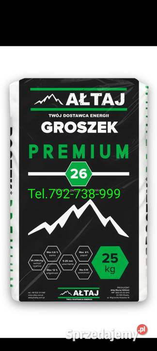 GROSZEK ULTRA WĘGIEL WORKOWANY ORZECH PELLET Dom i Ogród świętokrzyskie Bodzentyn