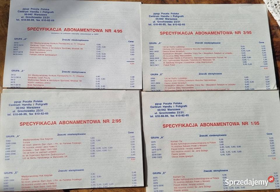 Koperty filatelistyczne specyfikacja Filatelistyka lubuskie sprzedam