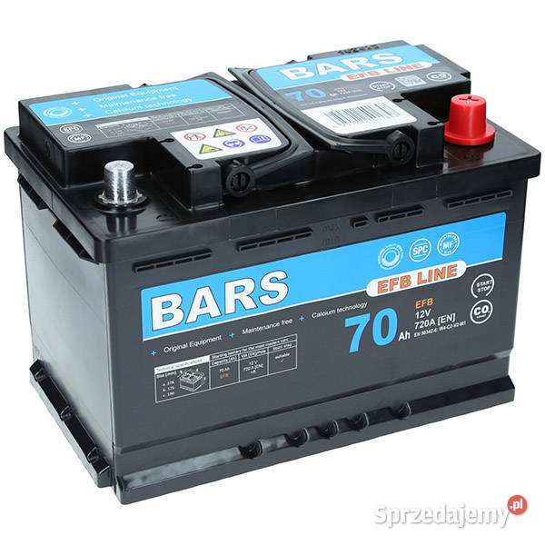 Akumulator Bars EFB LINE 12V 70Ah 720A L3 P BF70 Jelcz-Laskowice