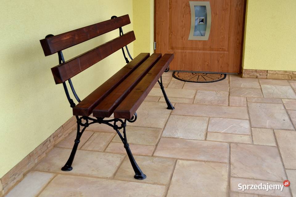 Ławka żeliwna miejska z oparciem parkowa Wrocław sprzedam