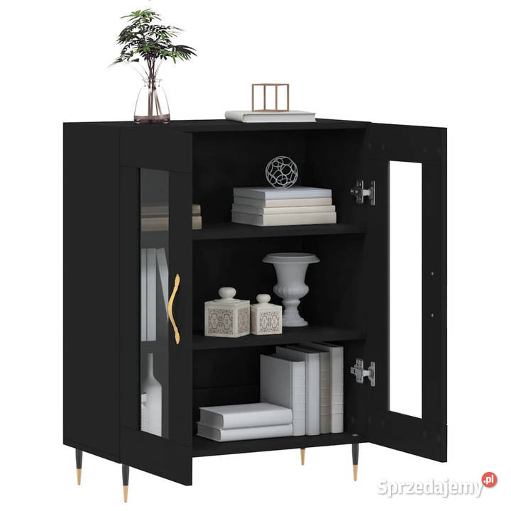 Szafka czarna 695x34x90 materiał drewnopochodny