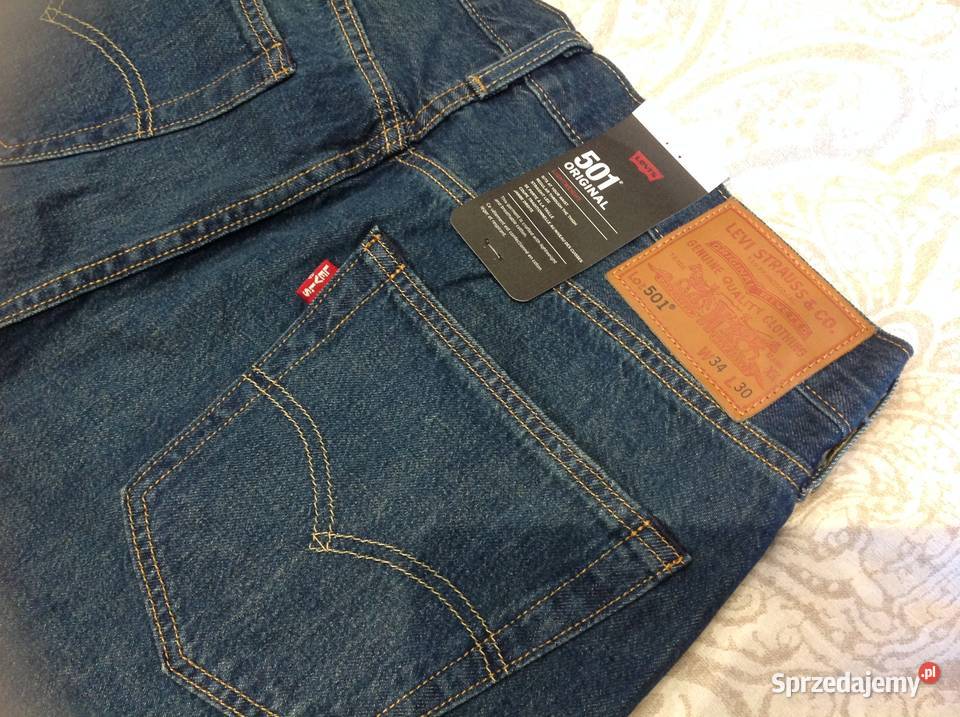 Spodnie Jeans Męskie LEVIS 501 LXL W34 L30 NOWE Nowa Sól