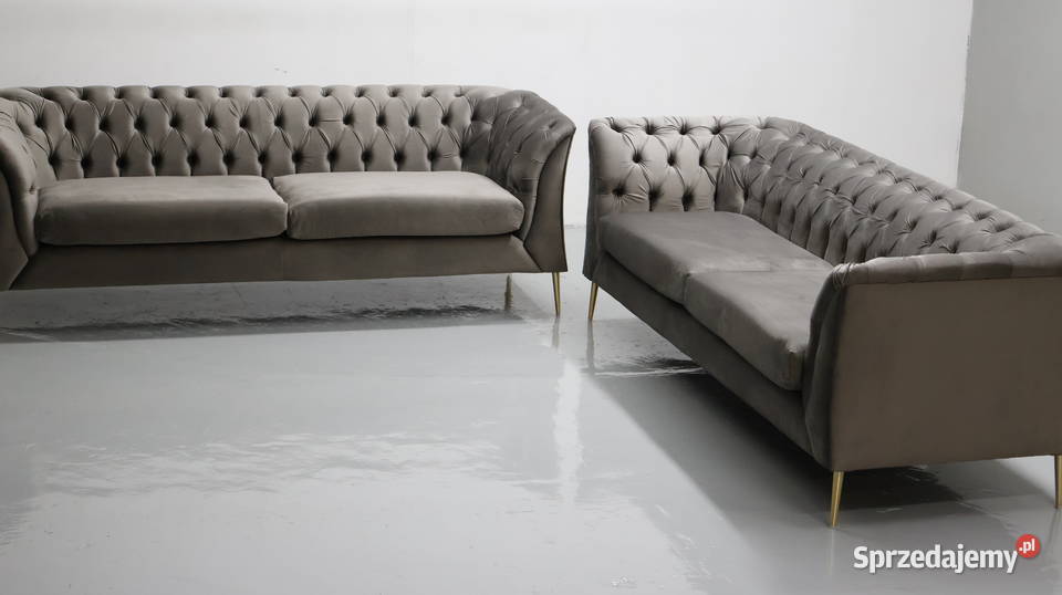 TBB DESIGN WIELKA SOFA 22 kanapa taupe welur Poznań