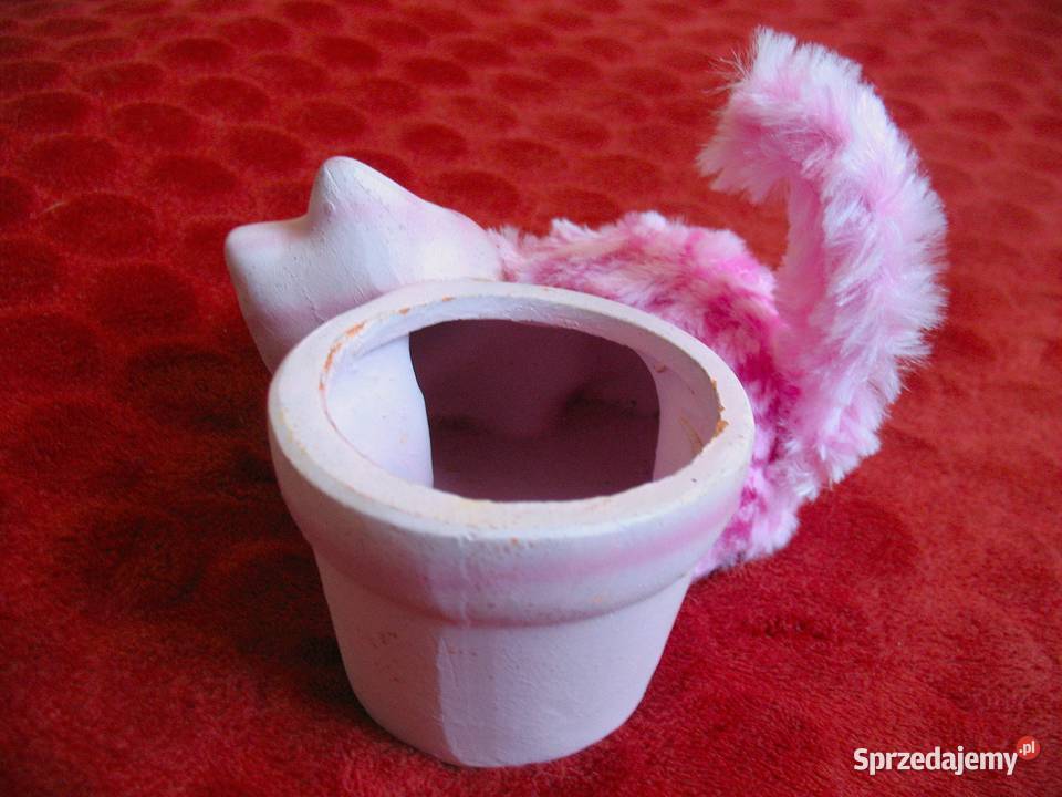 Kot pojemnik doniczka wazonik ceramika 6 x 14 x Siedlce