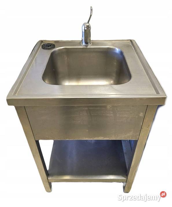 Zlew gastronomiczny 60x60 z BATERIĄ ŁOKCIOWĄ Góra