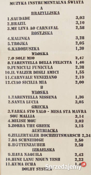 Kasety magnetofonowe nagrane chrom Legnica