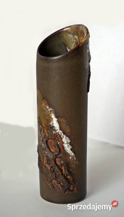 Zestaw ozdobnych ceramicznych wazonówVintage Rękodzieło Opole