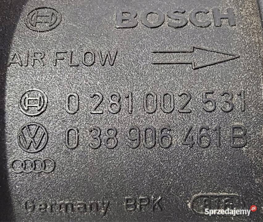 BOSCH 0 281 002 531 PRZEPŁYWOMIERZ POWIETRZA VW