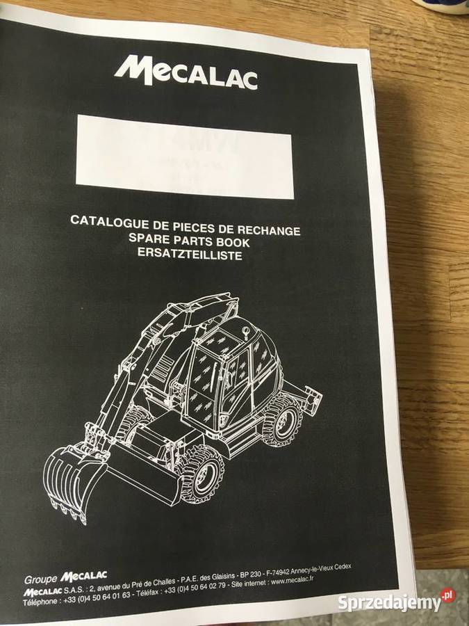 katalog części Mecalac 714MW i inne Szczecin