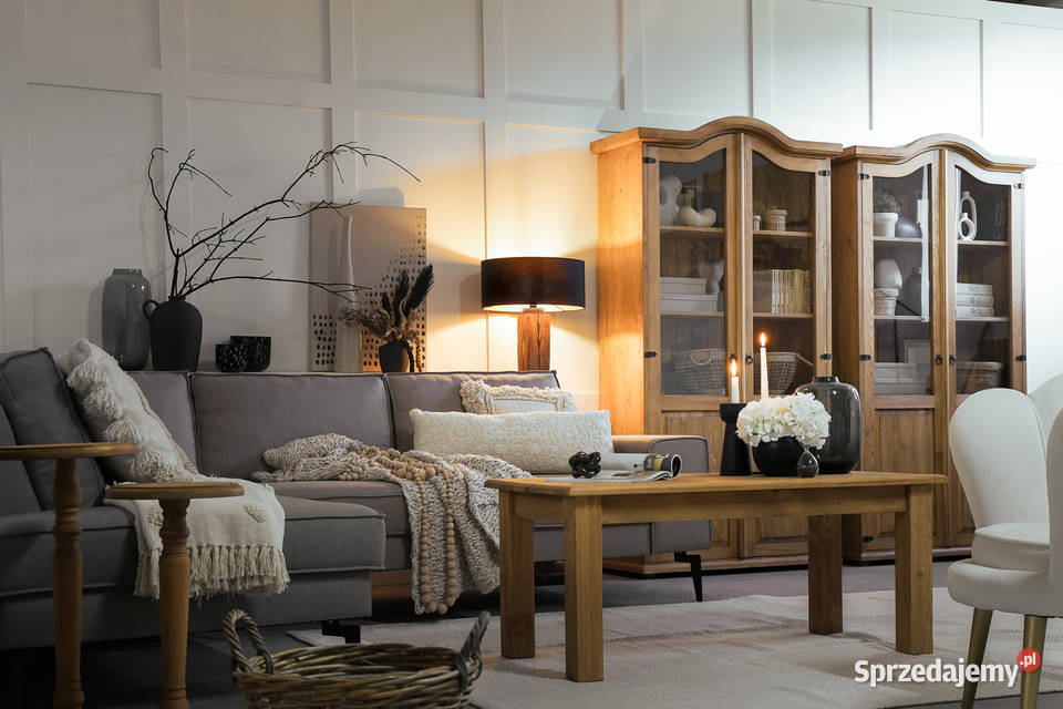 drewniana lampa stojąca ORAZIO