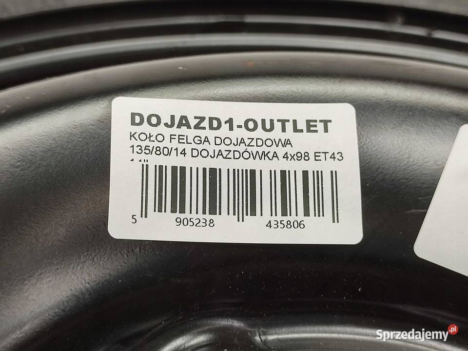 KOŁO DOJAZDÓWKA 1358014 4x98 ET43 14 PIRELLI Koła dojazdowe