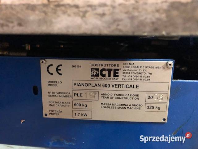 Pianoplan 600 Verticaleschodołaz gąsiennicowy