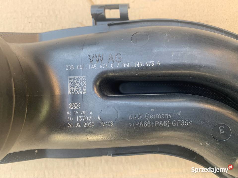 Rura przewód intercoolera vw troc 05E145673 Szczecin
