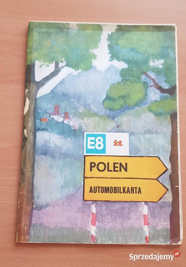 Mapa samochodowa Polski z okresu PRL lubuskie Zielona Góra sprzedam