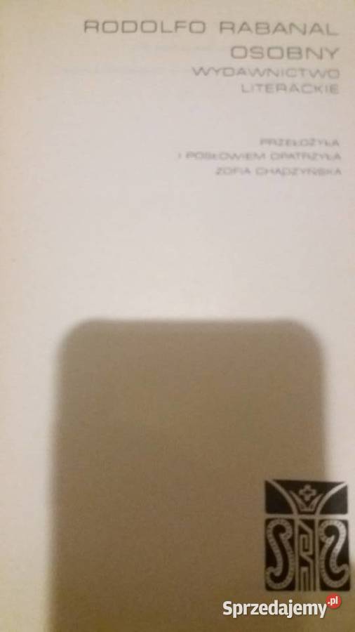 Rodolfo Rabanal książki Osobny literatura Warszawa