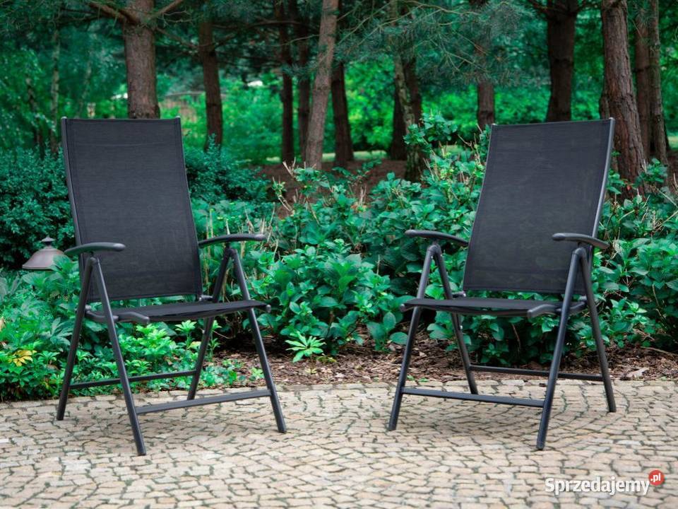 Krzesło ogrodowe regulacja oparcia zestaw 2 Bielsk Podlaski