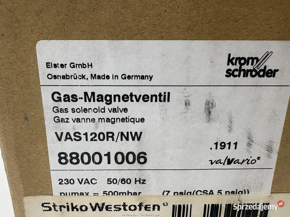 Kromschroder VAS120RNW 88001006 Elektrozawór Pozostałe