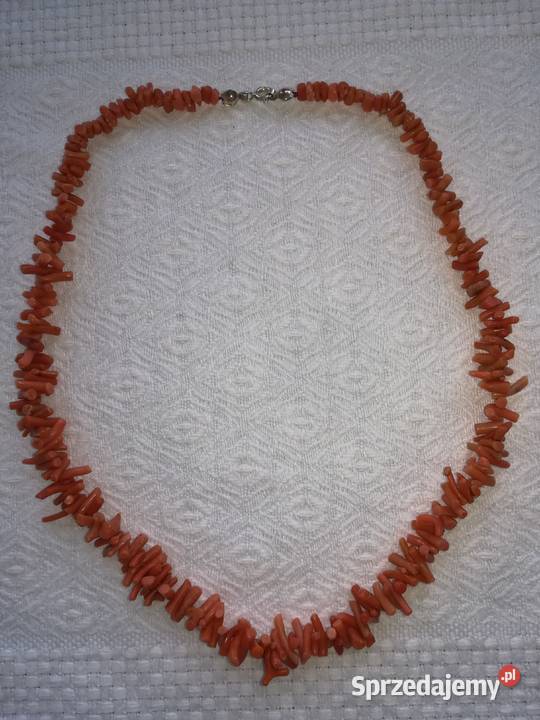 naturalne korale gałązki naszyjnik prawdziwy