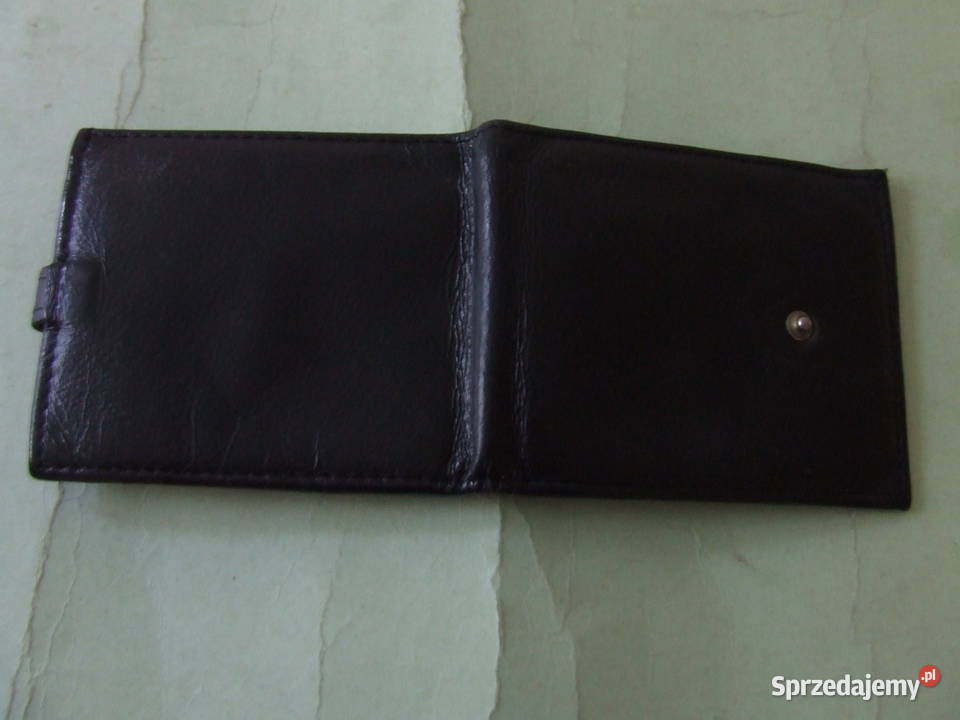 Portfel czarny ze skóry ekologicznej Dodatki Oborniki Śląskie