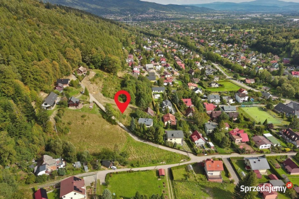 Widokowa działka budowlana 1127 m Bystra Śląska Sprzedaż śląskie sprzedam