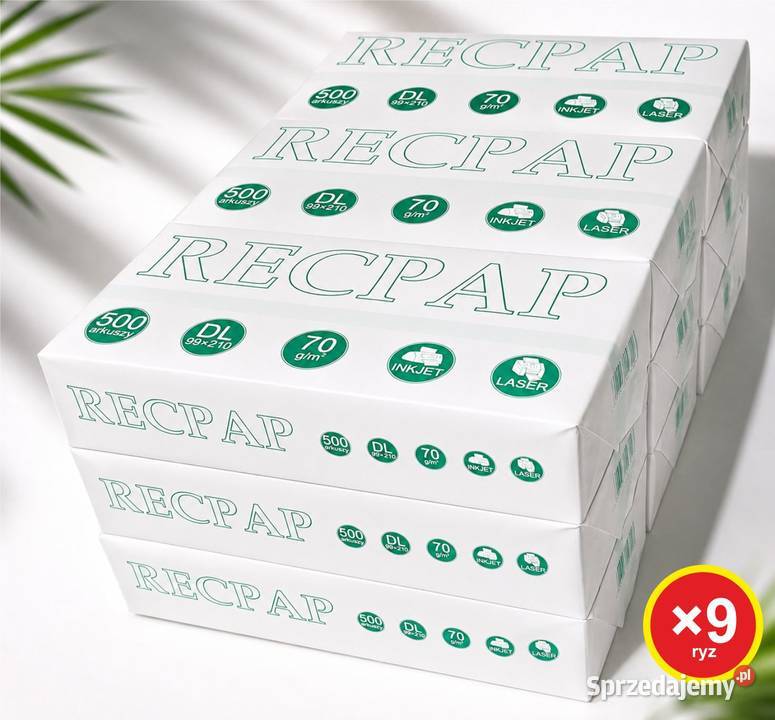 Papier do druku recept 4500 kartek 99x210 9 ryz Włocławek