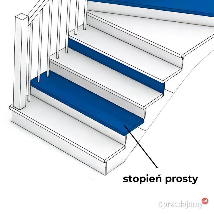 Stopień Drewniany Prosty Sosna na Wymiar do Gdów