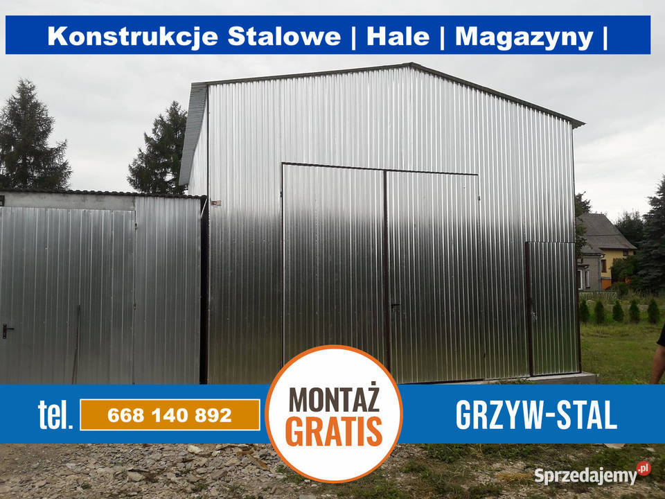 Ocynkowany Garaż blaszany Garaże Magazyn Hala 303zł/m2