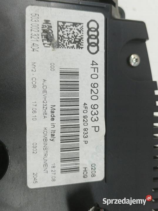 LICZNIK 4F0920933P 30 D Audi A6 III 20042011 C6 Rok produkcji 2010