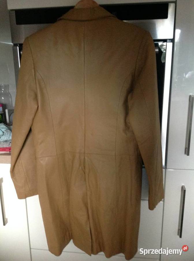 Płaszcz Skórzany Damski S Musztardowy skóra sprzedam
