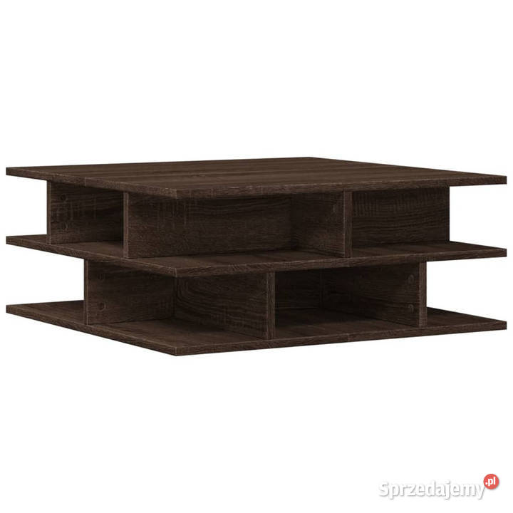 Stolik kawowy brązowy dąb 70x70x29 WM840750 Warszawa
