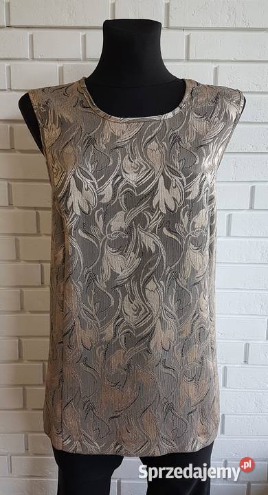 Damska bluzka na ramiączkach brązowa kwiecista Bluzki i koszule Chrzanów sprzedam