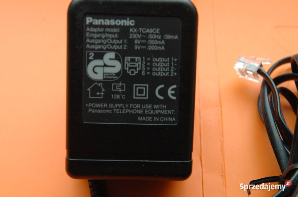 zasilacz Panasonic 230V na 8V 9V 200mA Gdynia