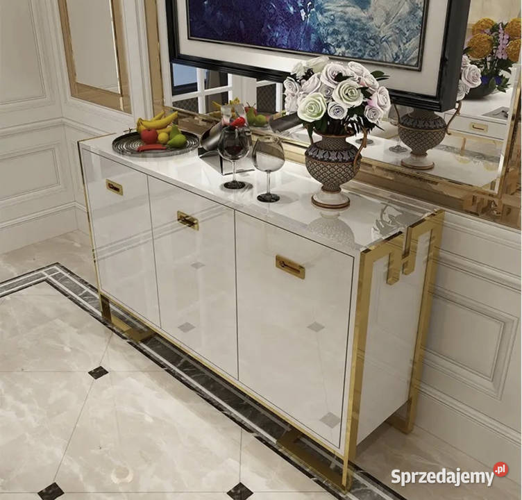 Komoda biała złota ze stali nierdzewnej Anew małopolskie Golkowice sprzedam