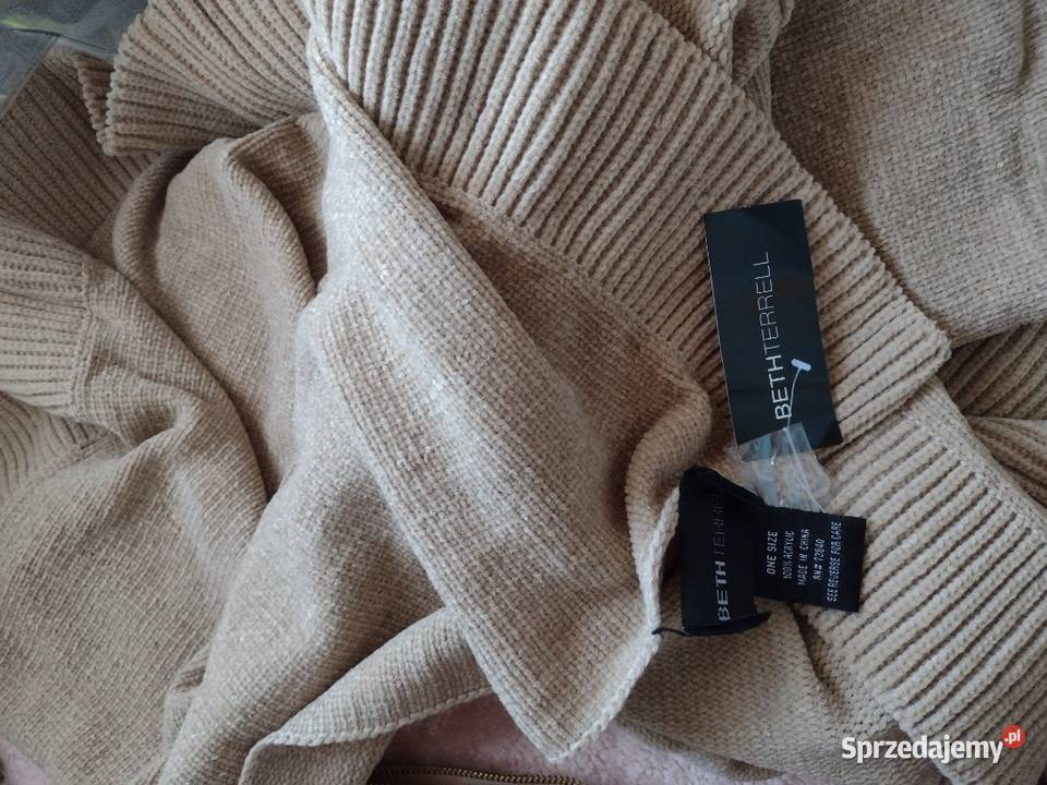 Wytworny ogromny szal zimowyetola z LondynuNOWY Dodatki Kraków