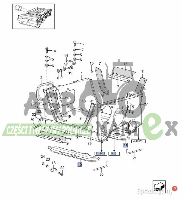 740667 80740667 POKRYWA PERFOROWANA CNH Wichrów sprzedam