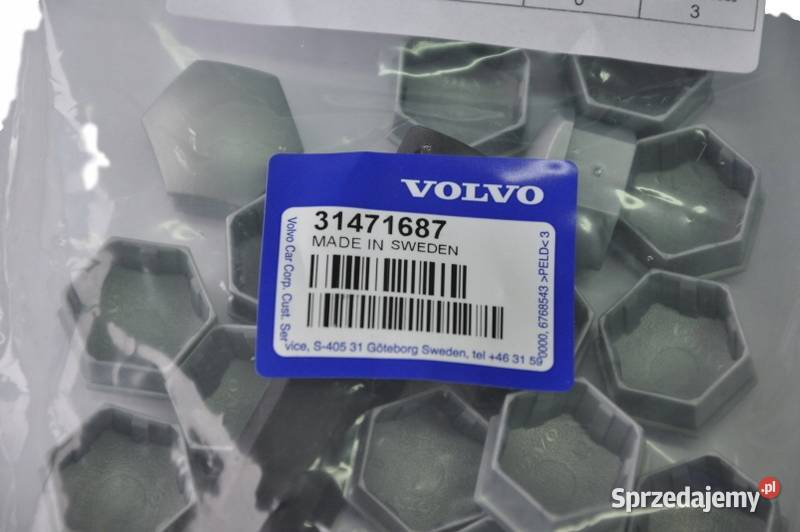 VOLVO nakładki na śruby felgi koła chrom mat kpl Gadgety motoryzacyjne Bielany Wrocławskie