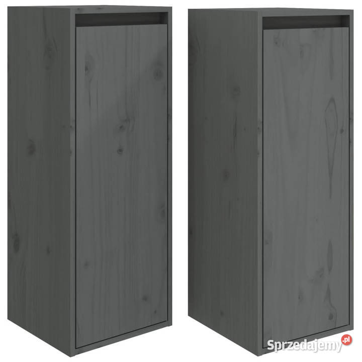 Szafki ścienne 2 szare 30x30x80 lite drewno Warszawa