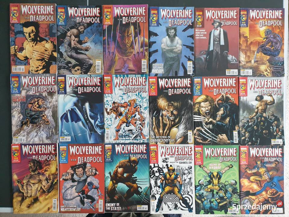 Wolverine Deadpool zestaw 86 komiksów Marvel USA Kultura i Rozrywka