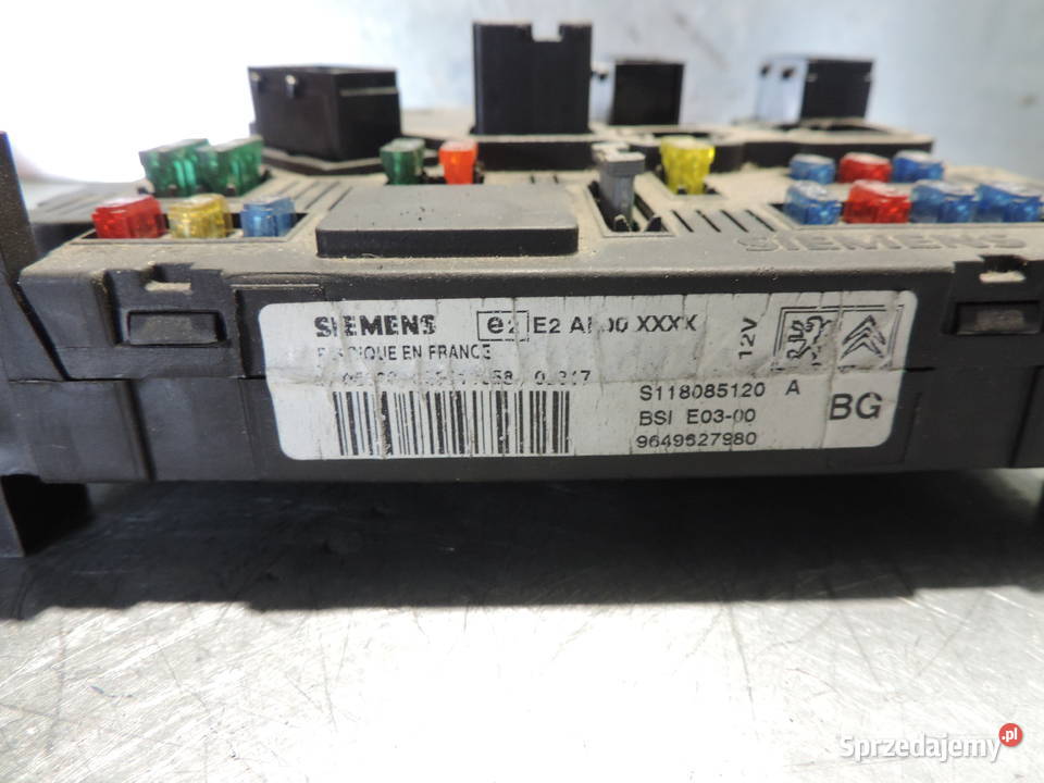 MODUŁ BSI CITROEN BERLINGO I PEUGEOT 9649627980 Nowy Sącz