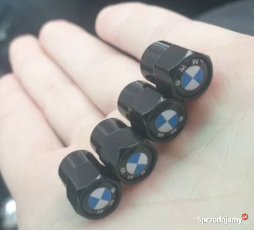 NOWE kapturki na wentyle do kół logo BMW czarne Zamość
