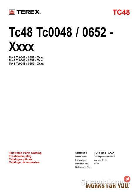 Terex TC48 katalog części zamiennych świętokrzyskie Kielce
