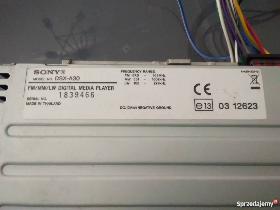 Cyfrowe radio samochodowe SONY dsxa30 Radioodtwarzacze Burgrabice