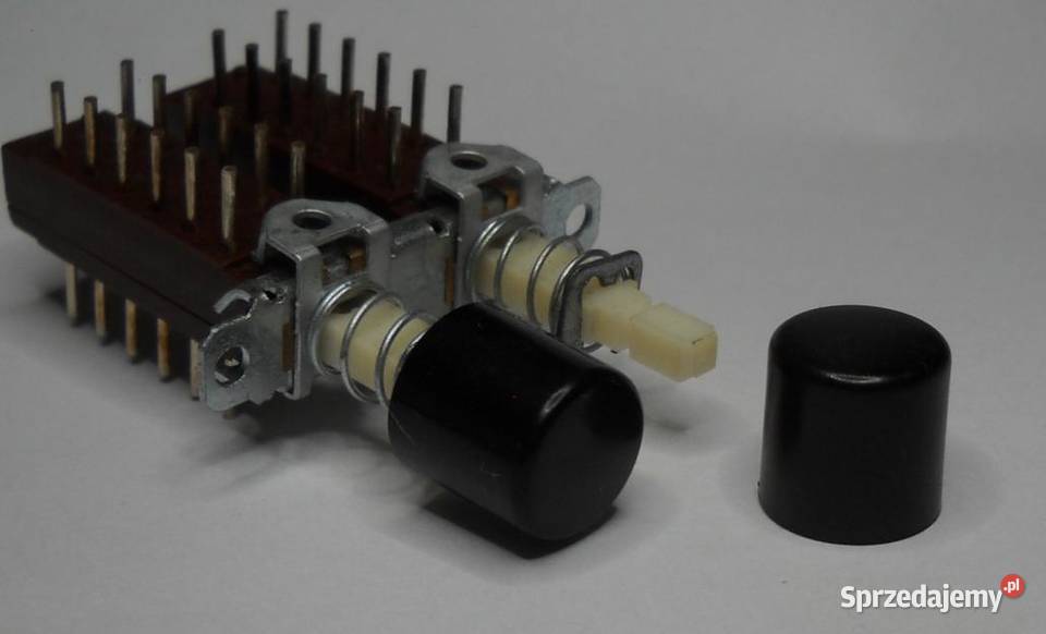 Klawisz nasadka Isostatu okrągły czarny Unitra Gdańsk