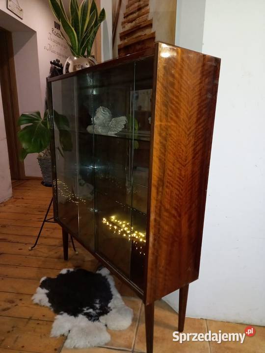 Witryna ptl gablota fornir retro Gdańsk sprzedam
