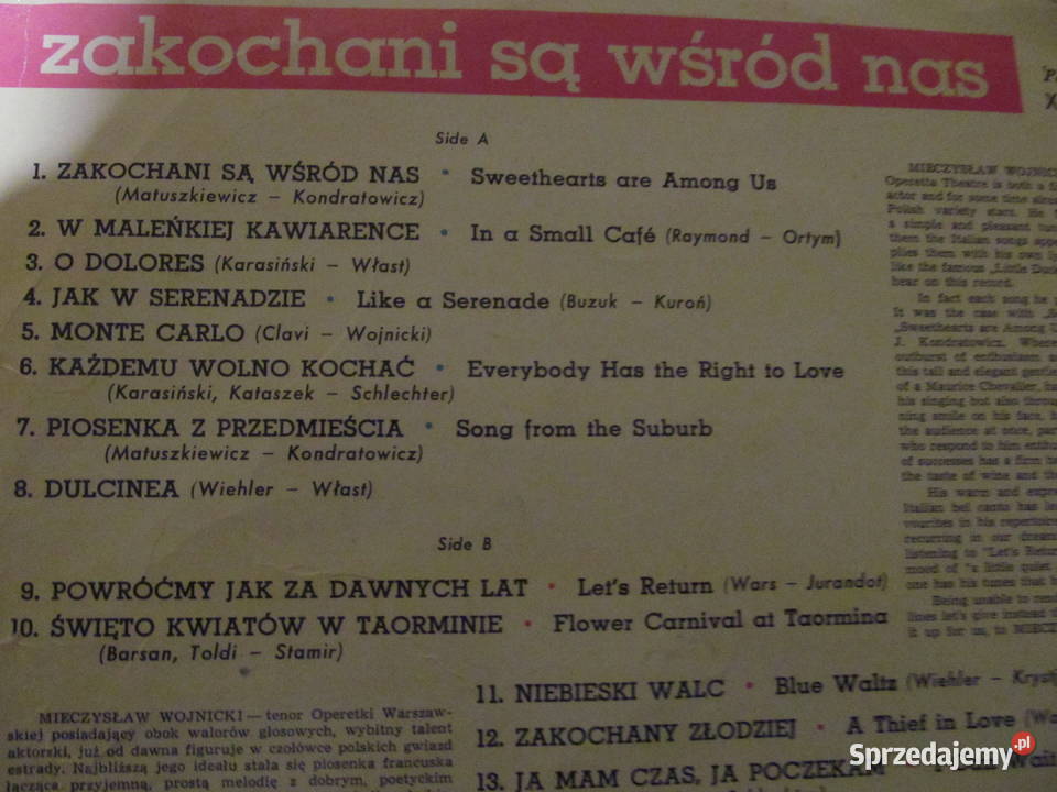 Płyty winylowezestaw 41 Wojnicki Grunwald Sopot Lublin