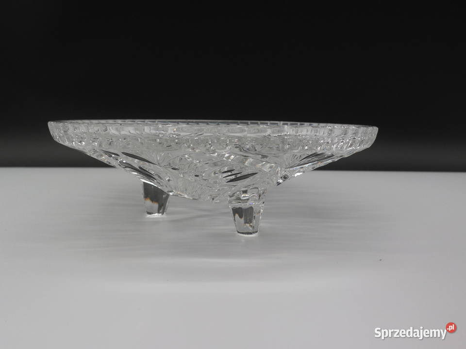 Vintage Kryształowa Patera na Nóżkach wielkopolskie Raszków