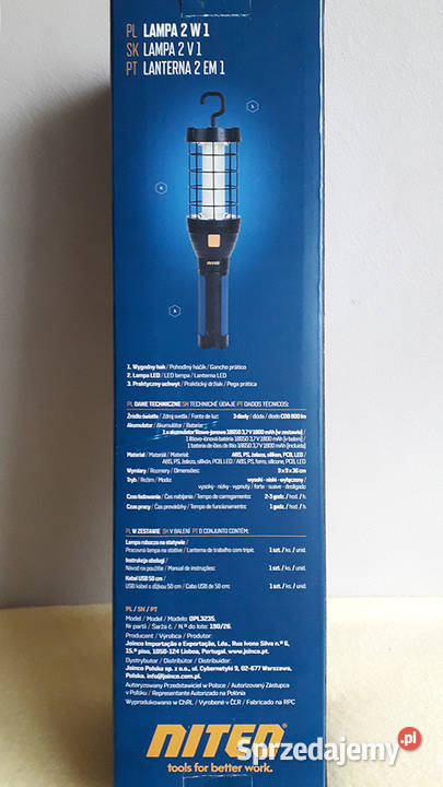 Lampa warsztatowa Niteo 2 w 1 nowa na akumulator Łódź